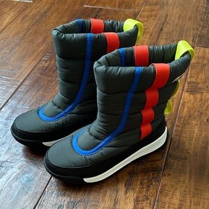 Sorel Youth Whitney II Puffy Mid Boot — Coal — Waterproof Winter Boots